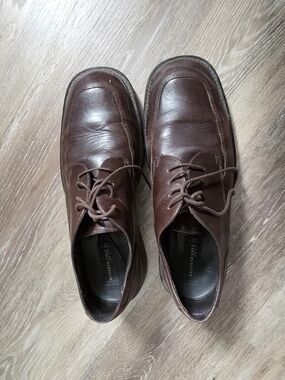 Kenneth Cole Men's Brown Leather Lace-Up Dress Shoes